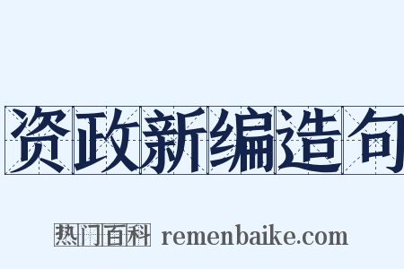 资政新编造句是什么意思的图片